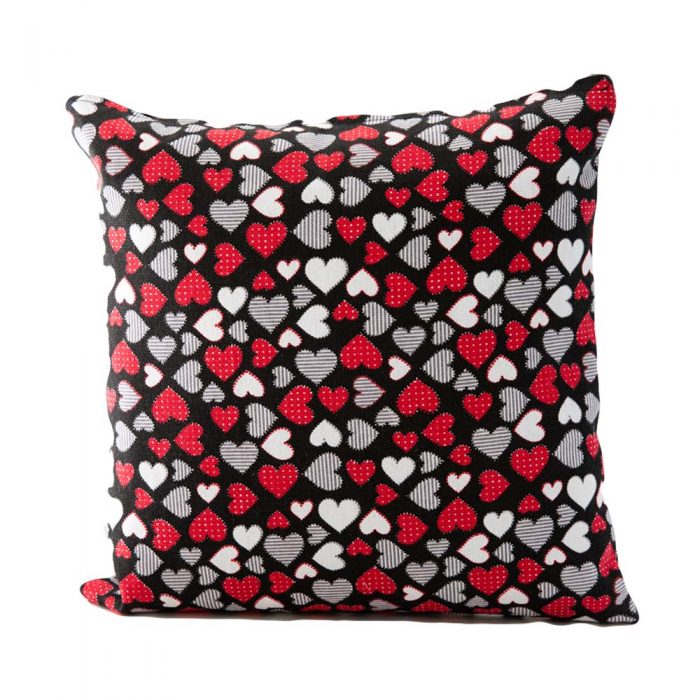 Pretty Red Heart Design Cushion from Handmade Gift Company