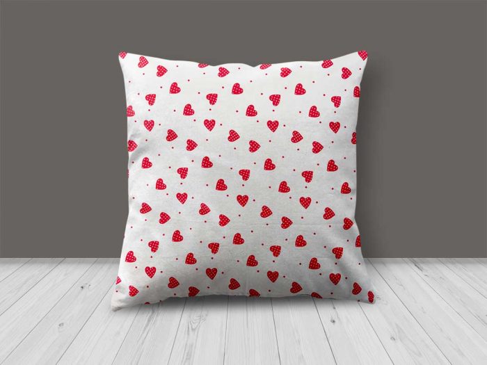 Cute Red Heart Design Cushion from Handmade Gift Company