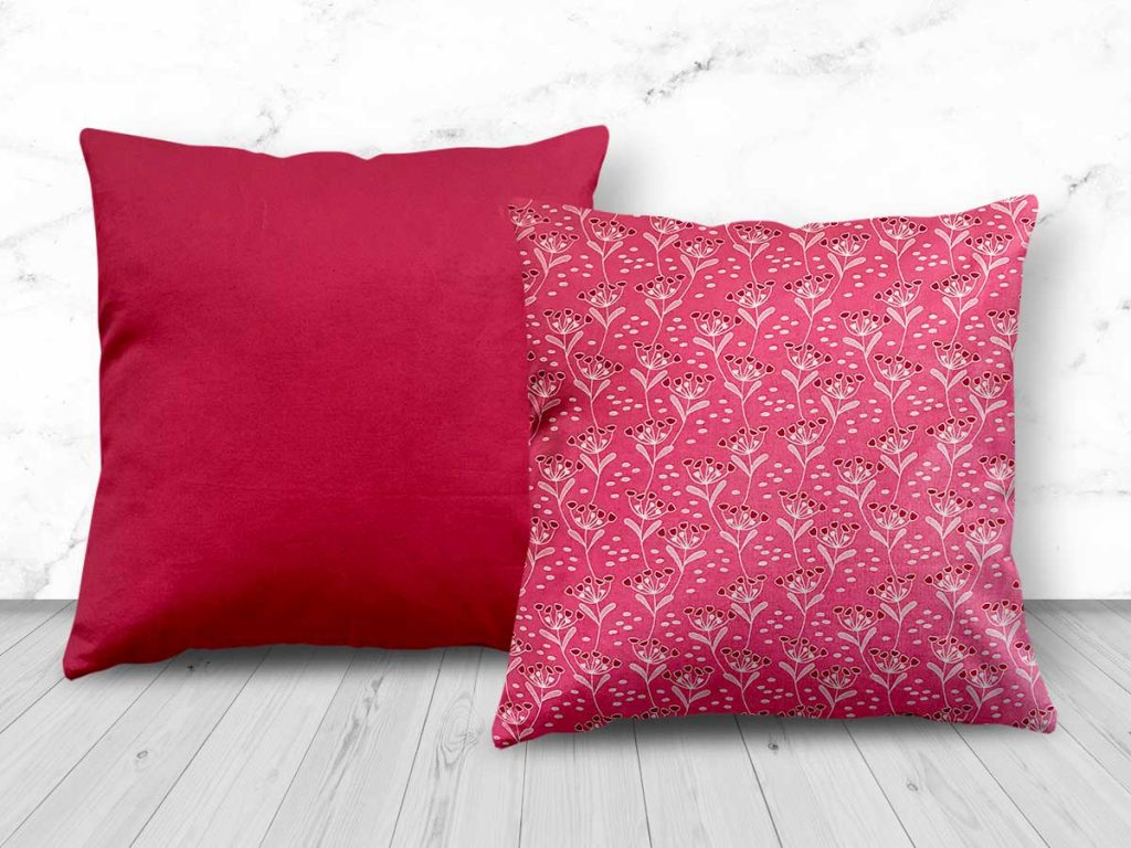 Pretty Pink Floral Design Cushion from Handmade Gift Company