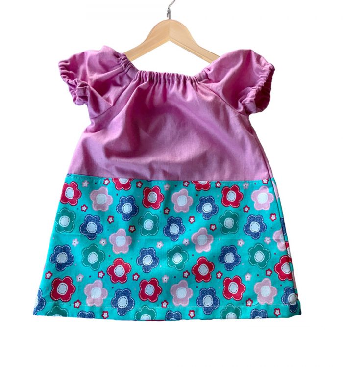 Baby Girls Blue Floral Dress-BD05