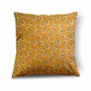 Gold Floral Design Cushion from Handmade Gift Company