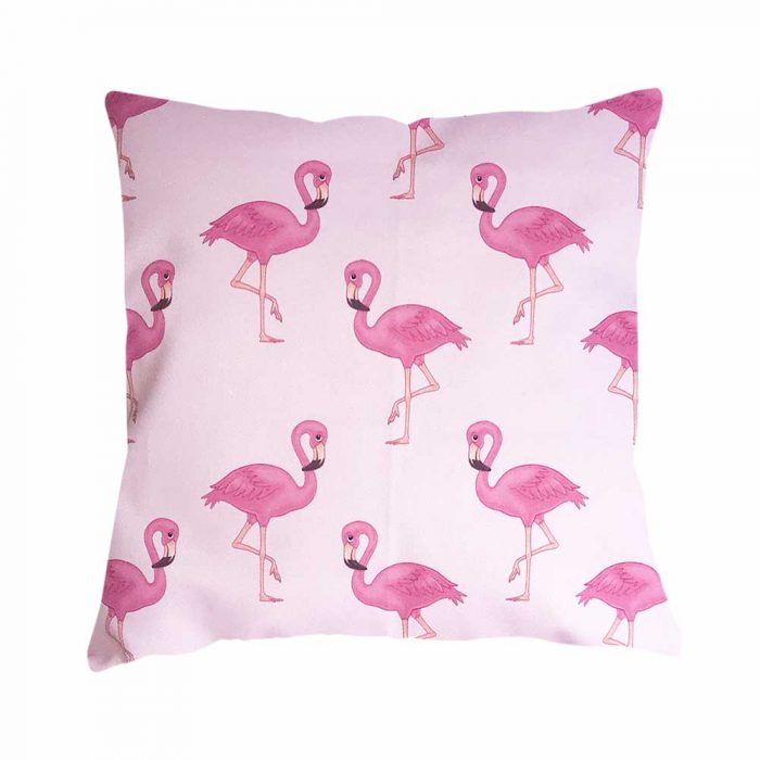Pink Flamingo Design Cushion from Handmade Gift Company