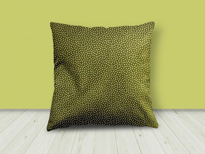 Green/White Leaf Design Cushion