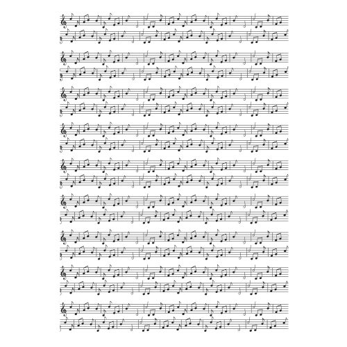 Music Gift Wrap White