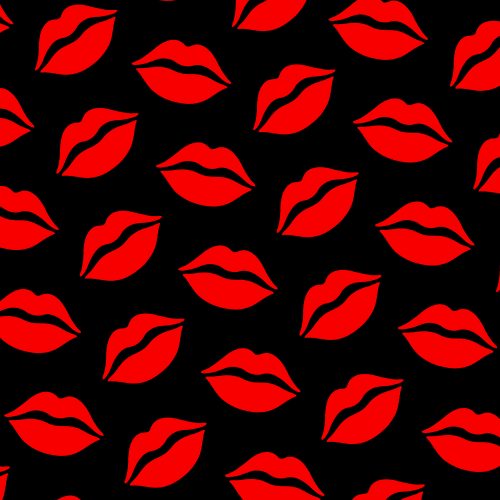 Handmade Gift Company Red/Black Lips Gift Wrapping Paper
