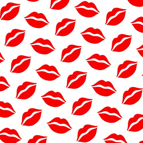 Handmade Gift Company Red/White Lips Gift Wrapping Paper