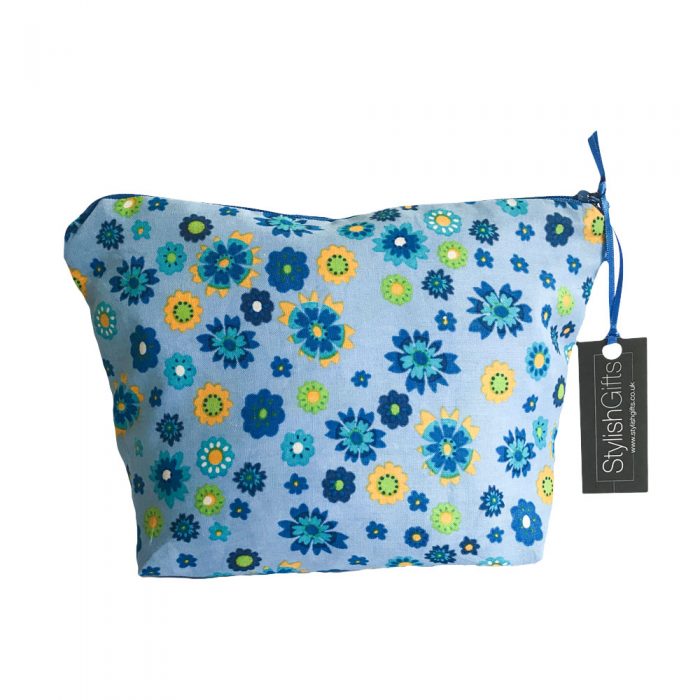 Blue Floral Cosmetic Bag from 'Handmade Gift Company'