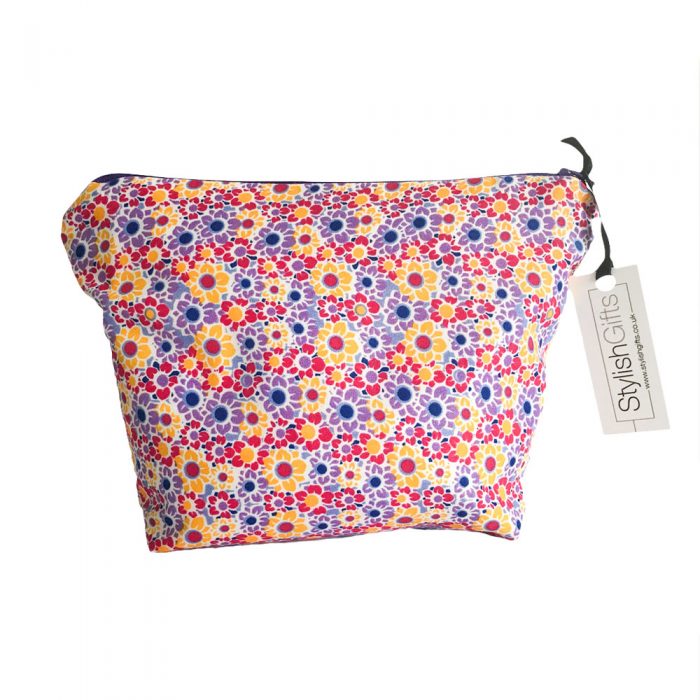 Purple & Yellow Floral Cosmetic Bag from 'Handmade Gift Company'