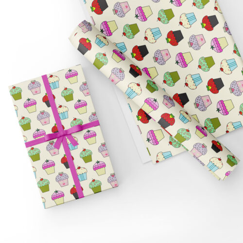 Gift Wrap Cupcake Design