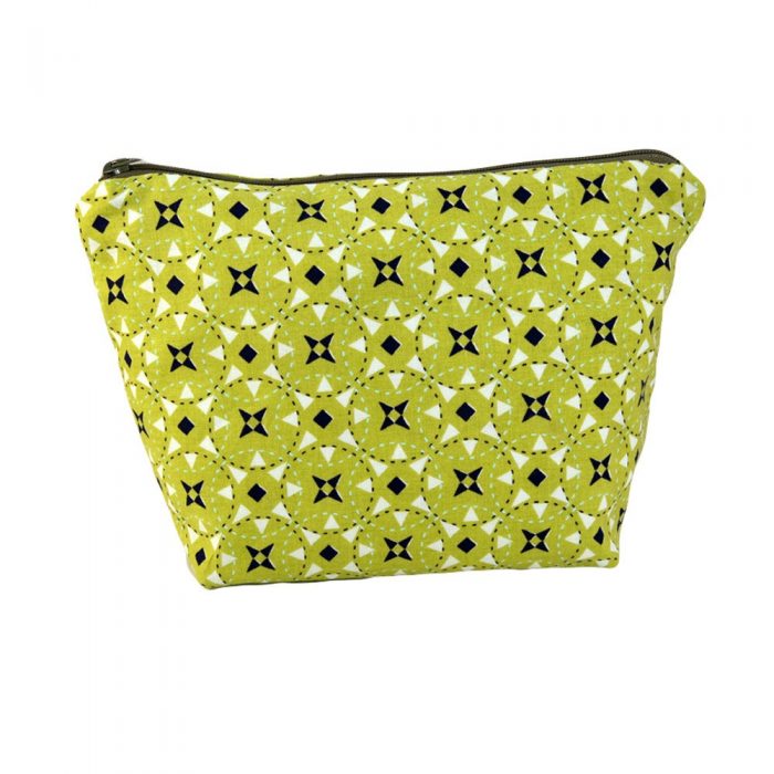 Cosmetic Bag-Green Geometric