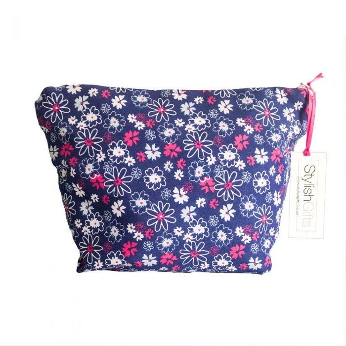 Purple Floral Cosmetic Bag