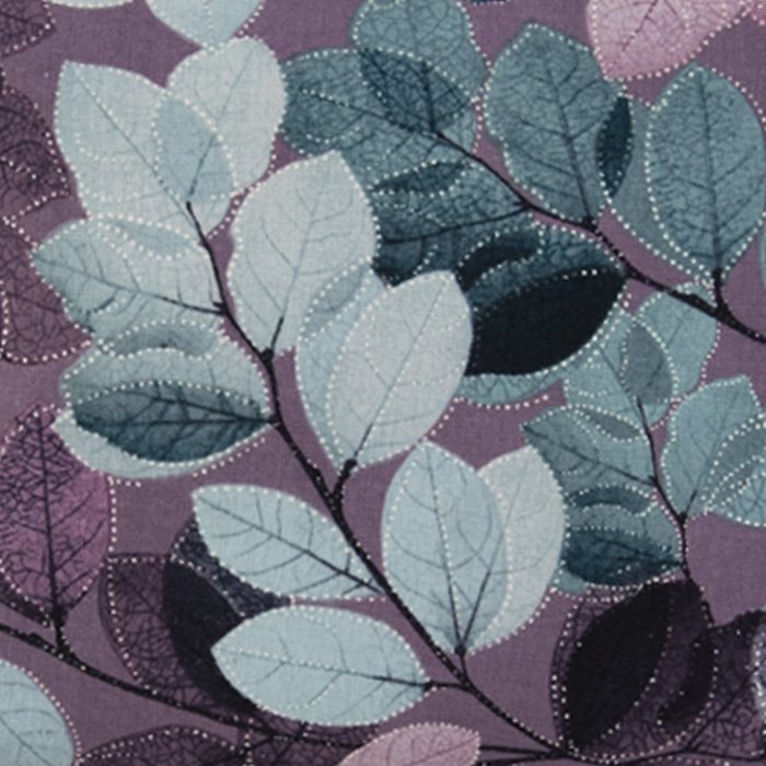 Purple Leaf Cosmetic Bag