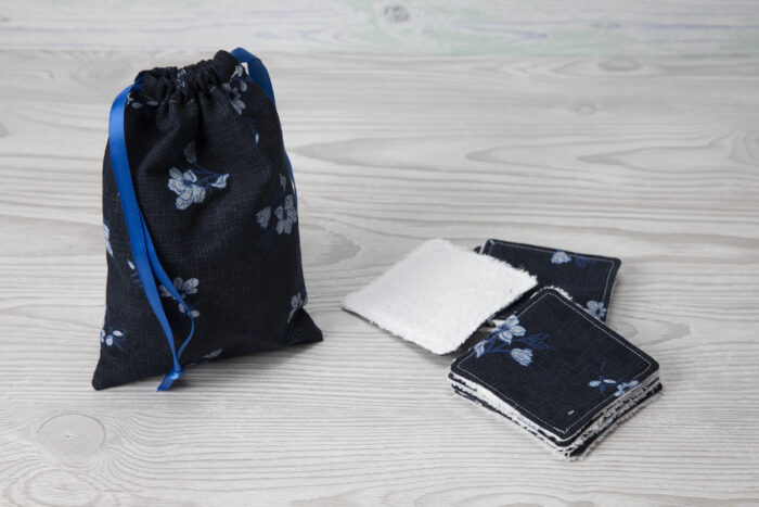 Eco-friendly Face Pads-Blue Floral