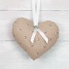 Floral Hanging Heart Decoration-Beige