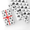 Wholesale Black & White Guitar Gift Wrap & Tag