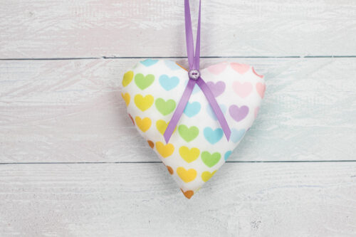 Floral Hanging Heart Decoration-Multicoloured