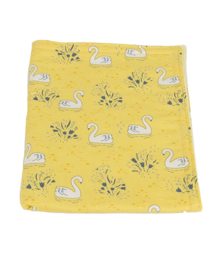 Swans Baby Blanket-Yellow