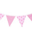 Pink Bunnies Striped Bunting