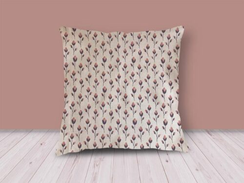Pink Flowers Design Cushion