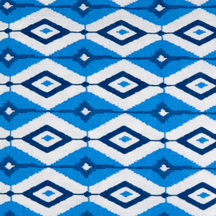Blue Geometric Cosmetic Bag