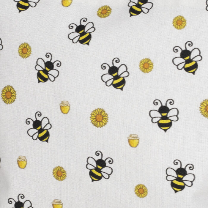 Bees Cosmetic Bag White - Image 3
