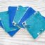 Eco-friendly Face Pads-Blue Floral/Plain