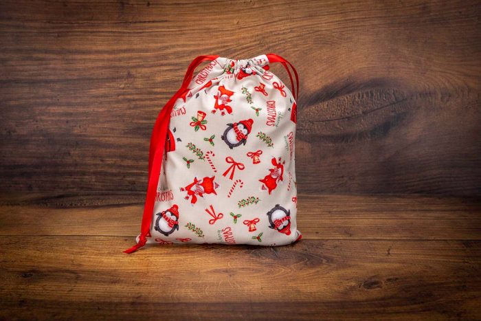 Christmas Gift Bag-Santa & Penguins