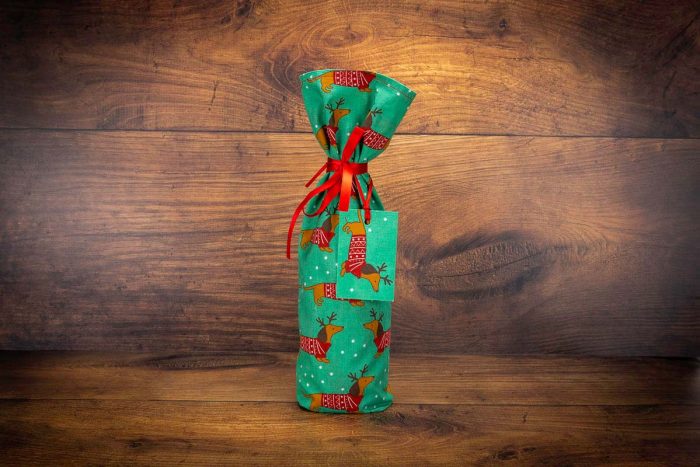 Dachshund Christmas Bottle Bag