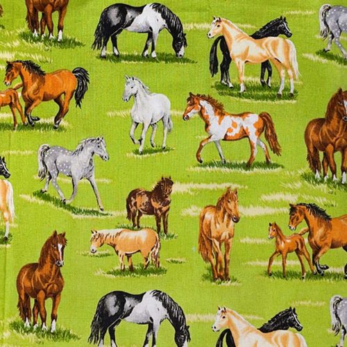 Horses in a Field Design Cushion