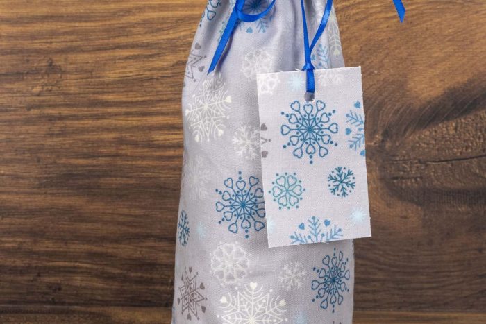 Snowflakes Christmas Bottle Bag