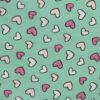 Hearts Cosmetic Bag-Pink/Green