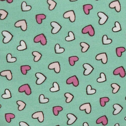 Hearts Cosmetic Bag-Pink/Green