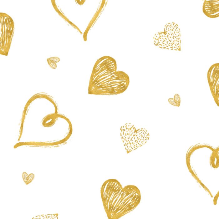 Heart Design Gift Wrap-White