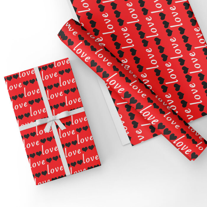 Love Hearts Gift Wrap