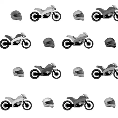 Motorbike Gift Wrap-Black & White