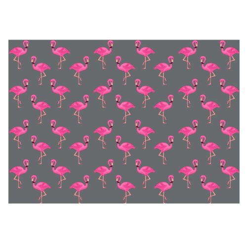 Pink Flamingo Gift Wrap- Grey