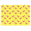Pink Flamingo Gift Wrap- Yellow