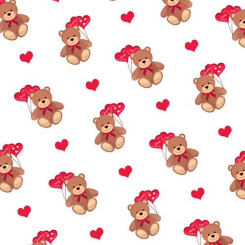 Teddy Hearts Gift Wrap