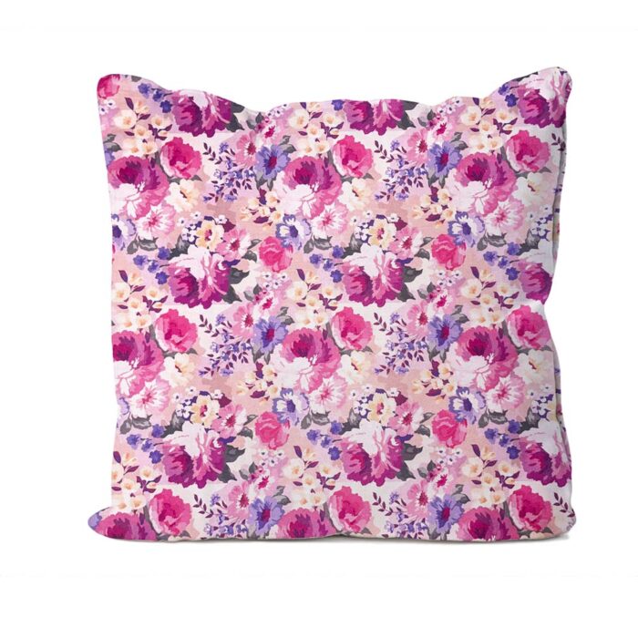 Pink Flower Design Cushion