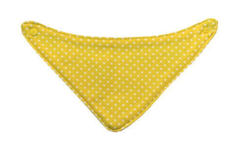 Handmade Baby Bib Yellow Dots