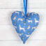 Hanging Heart Dogs Blue