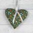 Hanging Heart Green Floral