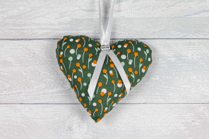 Hanging Heart Green Floral