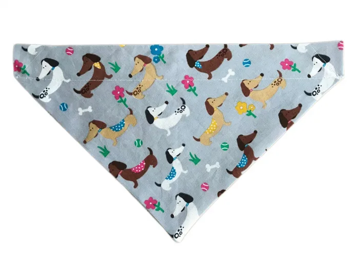 Dog Bandana-Doggies Grey