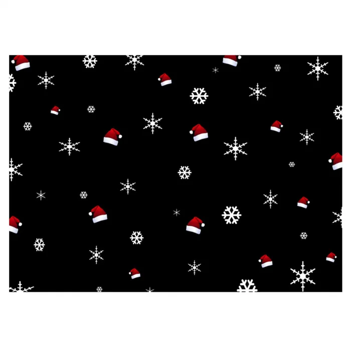 Santa Hats Gift Wrap & Tag