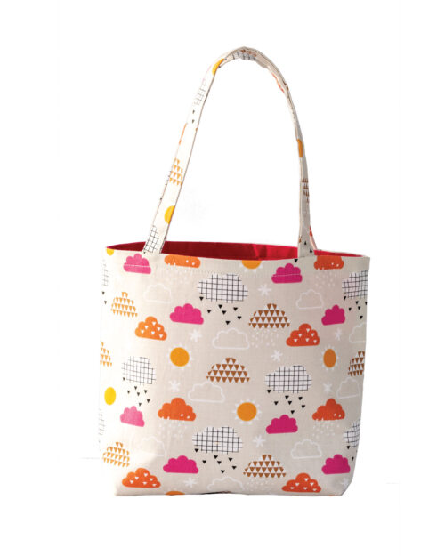 Childrens Tote Bag Pink Clouds