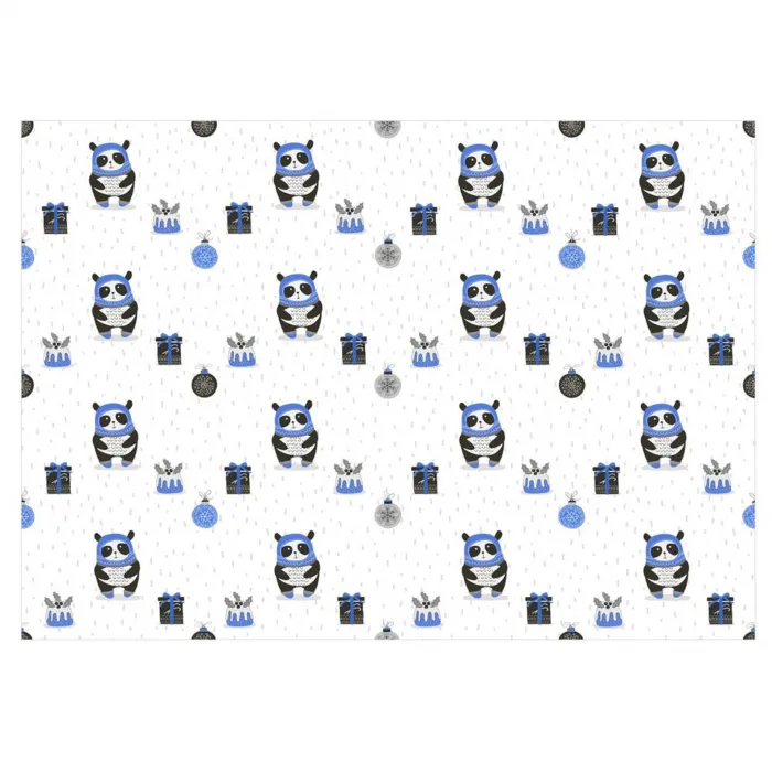 Christmas Gift Wrap Polar Bears Blue