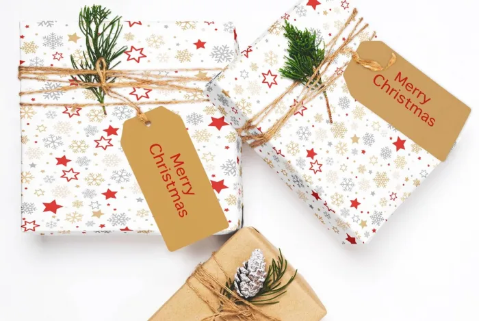 Christmas Gift Wrap Snowflakes Mixed