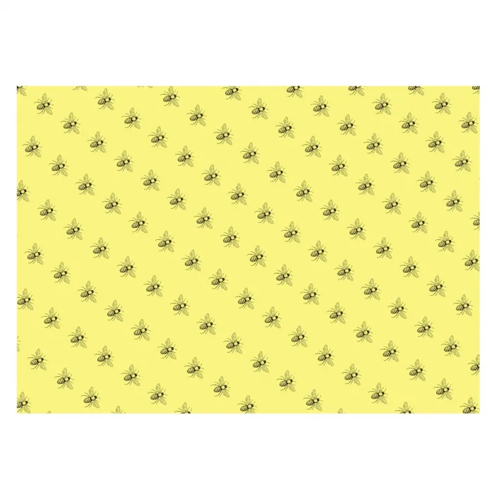 Bees Gift Wrap Yellow