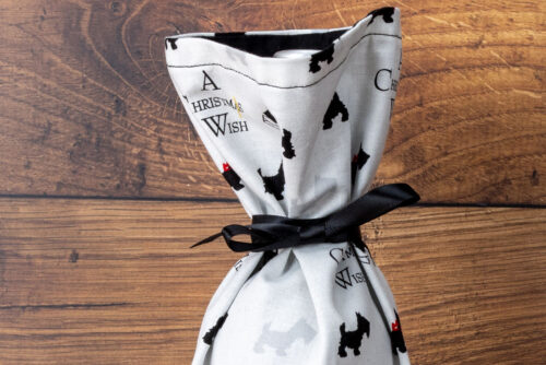 Christmas Bottle Bag Scottie Dogs